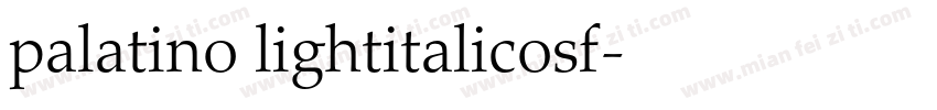 palatino lightitalicosf字体转换